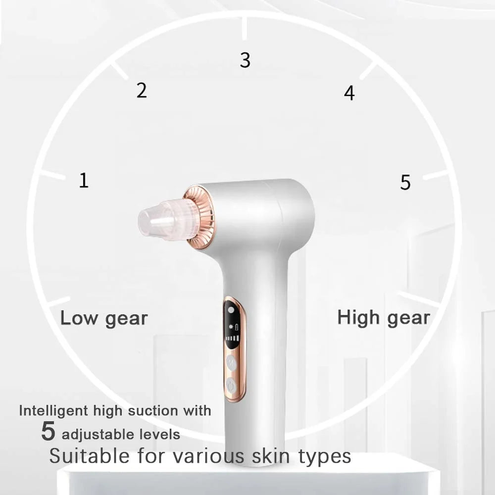 Facial Acne Vacuum Pore Cleaner Blackhead Removal Spot Cleansing Skin Home Spa