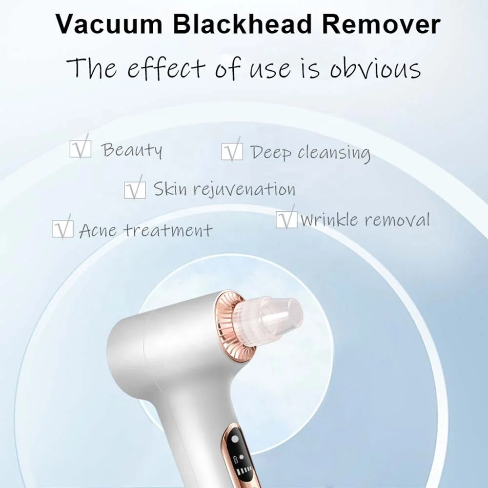Facial Acne Vacuum Pore Cleaner Blackhead Removal Spot Cleansing Skin Home Spa