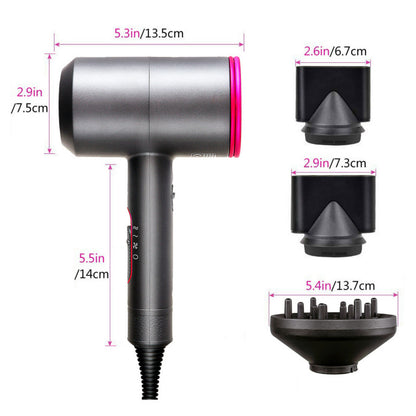 Professional Hair Dryer Travel AC Motor Salon Gray Powerful Keratin Hair Dryer